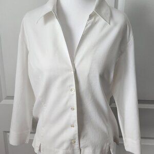 Harold's Women 3/4 Sleeve White Shirt Size 14